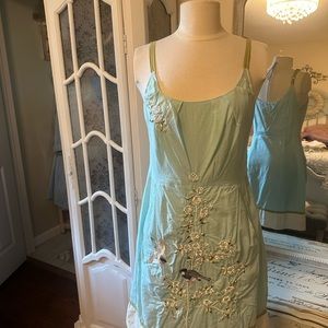 Aryeh cotton sundress embroidered birds l